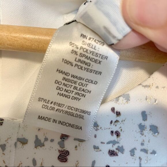 Enfocus Studio Sleeveless Metallic Classic Fit and Flare A-Line Dress Size 14 - Picture 11 of 12